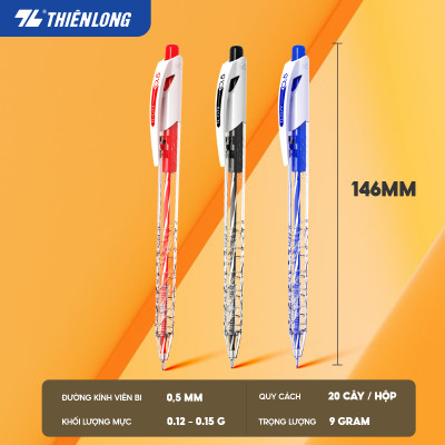 Hộp 100 cây Ruột bút bi Thiên Long BPR-015- Dùng cho bút bi TL-079