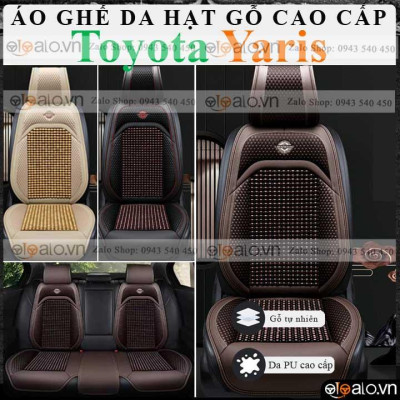 Áo trùm lót bọc ghế da xe ô tô Toyota Yaris da hạt gỗ tự nhiên CAO CẤP