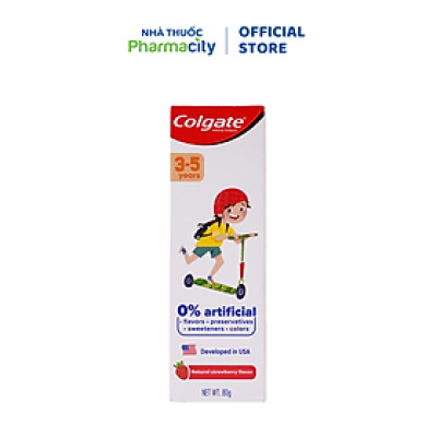 Kem Đánh Răng COLGATE Hương Dâu Tây Cho Trẻ Em 3-5 Tuổi (tuýp 80g)