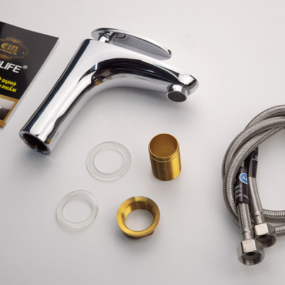 Vòi Lavabo nóng lạnh Đồng mạ Chrome Eurolife EL-CAM02 (Trắng bạc)