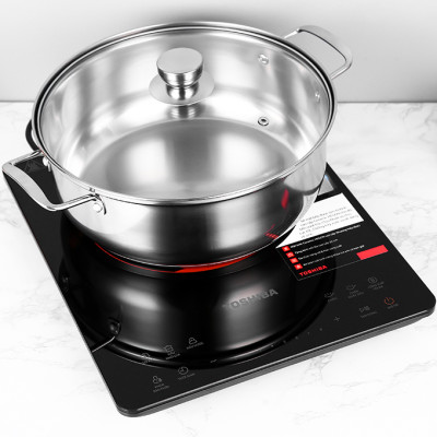 Bếp từ Toshiba IC-20S1PV, Công suất 2000W, tặng kèm nồi lẩu - Hàng chính hãng