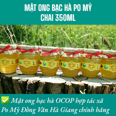 MẬT ONG BẠC HÀ PO MỶ OCOP HÀ GIANG CHÍNH HÃNG 500ML, MẬT ONG BẠC HÀ NGUYÊN CHẤT ĐẶC SẢN HÀ GIANG