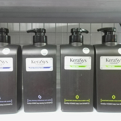 Dầu gội nam Kerasys Home Deep hương bạc hà mát lạnh và tạo nếp tóc Hàn Quốc 550ml + Móc khoá 