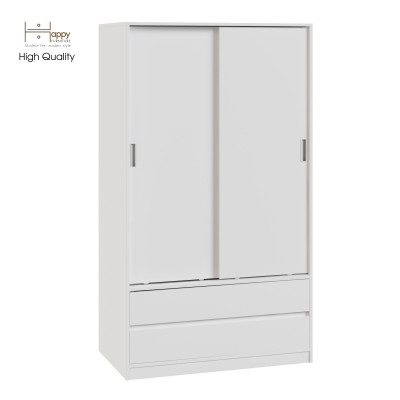 [Happy Home Furniture] LUCA, Tủ quần áo 2 cánh lùa, 100cm x 58cm x 176cm ( DxRxC), TCL_014