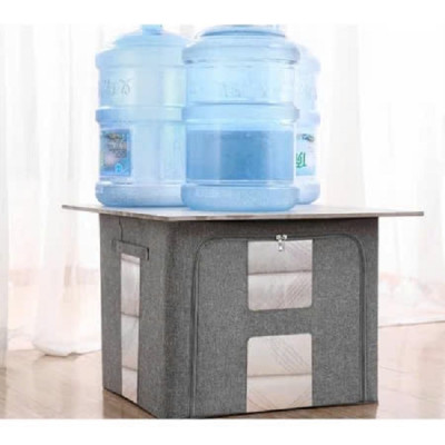 Túi vải đựng đồ quần áo khung thép chịu lực - Hộp đựng thú nhồi bông, sách vở, chăn màn, đồ chơi bằng vải- Tủ vải loại lớn 66L chính hãng LuckyDecor