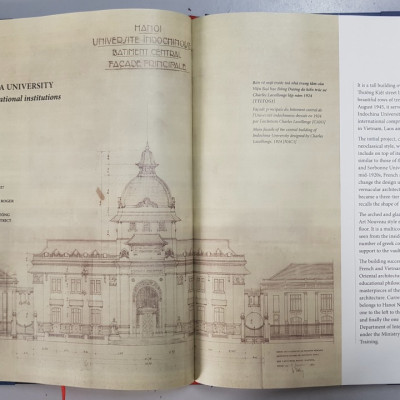KIẾN TRÚC PHÁP - ĐÔNG DƯƠNG  NHỮNG VIÊN NGỌC QUÝ TẠI HÀ NỘI - BÌA CỨNG IN MÀU - TRUNG TÂM LƯU TRỮ QUỐC GIA I -
