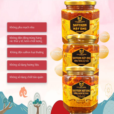 Mật Ong Ngâm Saffron 180ml/lọ Golden Herb