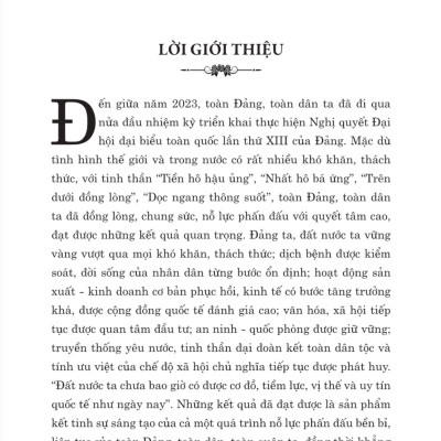 Cả nước đồng lòng, tranh thủ mọi thời cơ, vượt qua mọi khó khăn, thách thức, quyết tâm thực hiện thắng lợi Nghị quyết Đại hội XIII của Đảng ( xuất bản lần thứ hai)