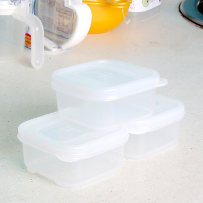 Bộ 2 set 3 hộp nhựa vuông tiện lợi (160ml) - Hàng nội địa Nhật
