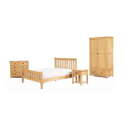 Tủ Quần Áo Rustic 3 Cánh Gỗ Sồi IBIE