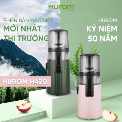 Máy Ép Chậm Hurom H420 Màu Hồng  - Hàng Chính Hãng - Bảo Hành 10 Năm