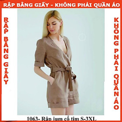 Rập jum cổ tim - rập giấy mã 1063 (BẢN VẼ)