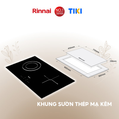 Bếp điện kết hợp Rinnai RB-7022HE-CB mặt kính Schott 4100W - Hàng chính hãng.