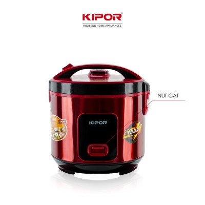 Nồi cơm điện KIPOR KP-N55918-1.8L-Lòng nồi niêu chống dính CERAMIC chống trầy xước dầy 3mm-Hàng chính hãng