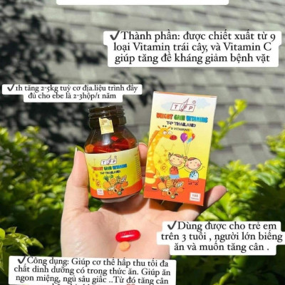 Viên tăng cân 9 Vitamin TP Thái Lan, Hỗ Trợ Cải Thiện Cân Nặng, Ăn Ngon Ngủ Ngon