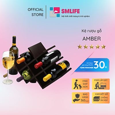 Tủ để rượu nhỏ gọn tiết kiệm diện tích SMLIFE Amber