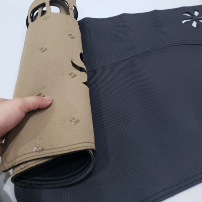 Thảm da Taplo vân carbon Cao cấp dành cho xe Hyundai Santafe 2019