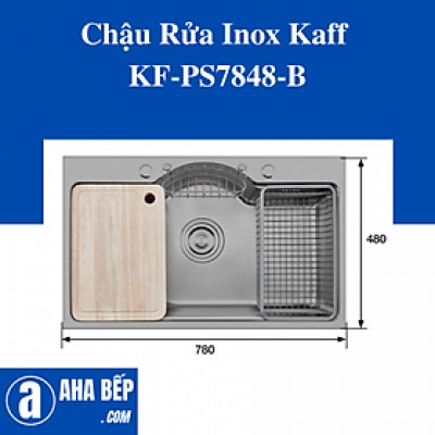 Chậu Rửa Inox Kaff KF-PS7848-B - Hàng Chính Hãng