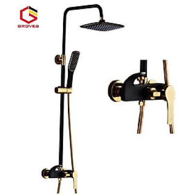 Sen cây tắm nóng lạnh đen ánh vàng GS 6607D, đep sang trọng quý phái, bền bỉ với thời gian