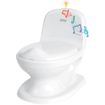 [ 76503-Nuby ] Bồn vệ sinh thu nhỏ cho bé, có âm thanh xã nước, tặng kèm 02 cục pin AAA
