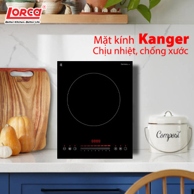 Bếp từ đơn LORCA TA-1018 PLUS - Hàng chính hãng cao cấp nhập khẩu, bo viền kim loại, công suất lớn