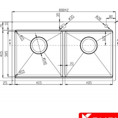Chậu rửa chén Konox Workstation Sink – Topmount Sink KN8850TD - Hàng Chính Hãng