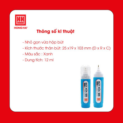 Bút xóa nước Hồng Hà 12ml CV-01 - 6677
