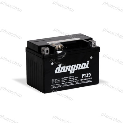 Ắc Quy Đồng Nai PTZ9 12V-9Ah cho xe máy Atila, Vespa, Spacy, Kawasaki