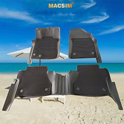 Thảm ô tô sd3 2 lớp dạng lưới lục giác Nissan Navara 2015+ màu đen - bề mặt cao su siêu sạch - Macsim
