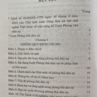 Sách - Luật Phòng Thủ Dân Sự