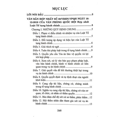 Sách - Luật Tố Tụng Hành Chính (Hiện Hành) (Sửa Đổi, Bổ Sung Năm 2019)