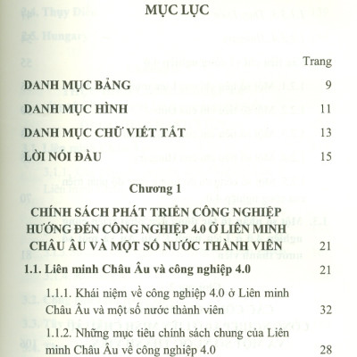 Công Nghiệp 4.0 Ở Liên Minh Châu Âu Và Một Số Nước Thành Viên (Sách chuyên khảo)