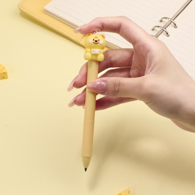 Bút Chì Bấm Bear Cheese - Kuki KK-7489-MD-TK - Màu Nâu
