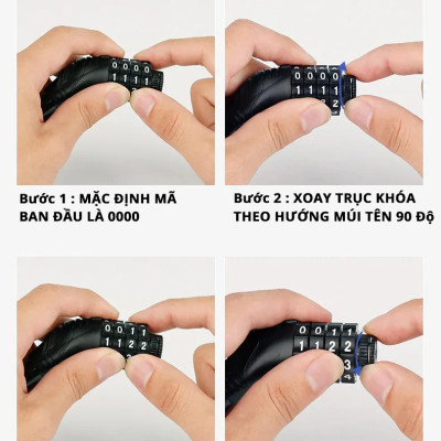 Khóa Dây Xe Đạp Bảo Hành 12 Tháng Khóa Cổng Chống Trộm Xe Máy Chống Cắt Mật Mã 4 Số Lõi Thép Cao Cấp Cleacco Boro Sport