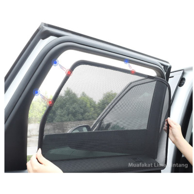 Rèm Che Nắng Mazda  BT50 2013-2020 loại 2 Rèm Chắn Nắng Nam Châm Cho Xe ô tô, Bộ 4 Tấm, có nam châm