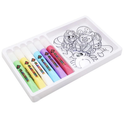 Hộp màu vẽ trang trí trên kính nhập khẩu Hàn Quốc AMOS Glass Deco Sundeco Animal SD10P6-A - Chủ đề Động Vật