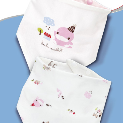 YẾM TAM GIÁC CHO BÉ BẰNG VẢI ( NÚT BẤM ) KUKU - KU2241 ( SET 2 CÁI )