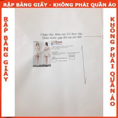 Rập giấy A0 mã 732 (BẢN VẼ) - rập đầm tay phồng