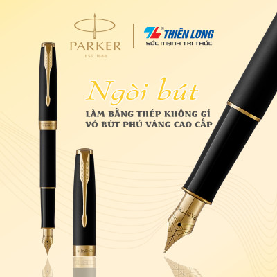 Bút máy cao cấp Parker Sonnet Matte Black GT TB-1950875