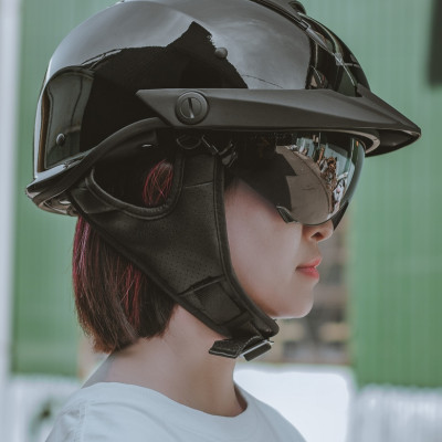 Mũ Bảo Hiểm Nửa Đầu Có Kính Âm LS2 OF590 Rebellion - GARA20