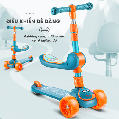Xe Trượt Scooter Cao Cấp 3 Bánh Phát Sáng Mẫu Mới 2024 - Hàng chính hãng