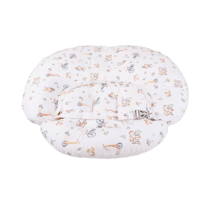 Gối cho bé bú đa năng chống trào ngược 2in1 Aibedo họa tiết Teddy Bear