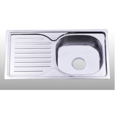 Bộ Chậu Rửa Chén Bát Inox 304 Có Chân HWATA 1 Hộc 1 Bàn Chờ - Hàng Chính Hãng nhiều kích thước