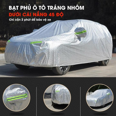 Bạt phủ xe ô tô 5 chỗ Hyundai Kona, Bạt trùm xe SUV cao cấp chất liệu vải PEVA chống nắng mưa không thấm nước