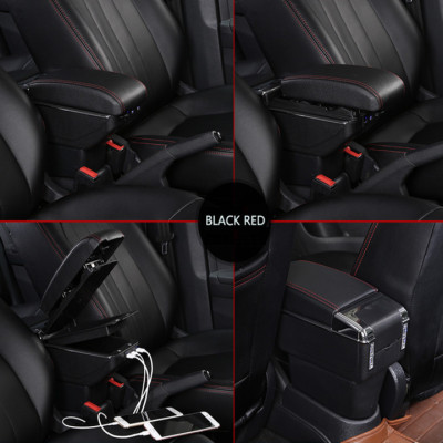 Bộ Hộp Tỳ Tay Ô Tô Cao Cấp Dành Cho Kia Rio Tích Hợp 7 cổng USB - Mã sản phẩm DUSB-KIRO