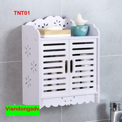 Tủ nhà tắm chống thấm nước - Kệ lắp ráp treo tường nhà tắm TNT01 - Nội thất lắp ráp