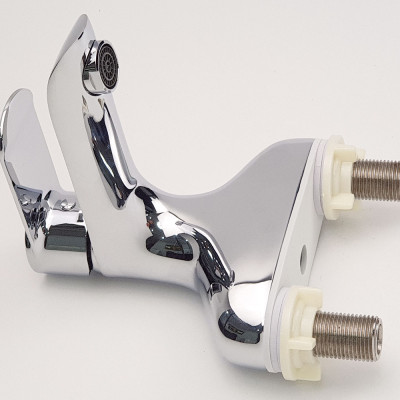 Vòi Lavabo nóng lạnh 2 chân Đồng mạ Chrome Eurolife EL-VIO03 (Trắng bạc)