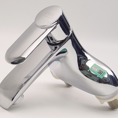 Vòi Lavabo nóng lạnh 2 chân Đồng mạ Chrome Eurolife EL-VIO03 (Trắng bạc)