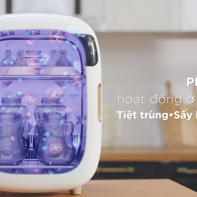 Máy tiệt trùng sấy khô Fatz Baby Plasmax 3 tia UVC-LED Công nghệ Nano Plasma Ion khử mùi FB4792TN