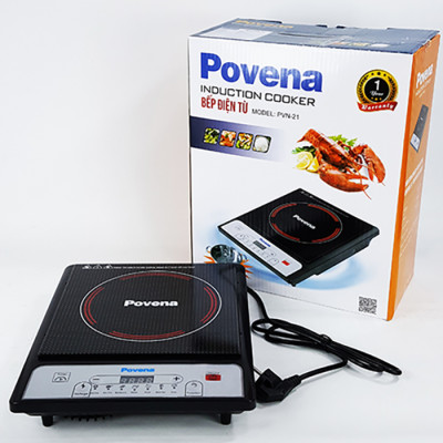 Bếp từ ABG Povena PVN-2125 đa dạng chức năng nấu, mặt kính pha lê crystallite cao cấp màn hình led dễ sử dụng TẶNG KÈM NỒI LẨU - Hàng chính hãng